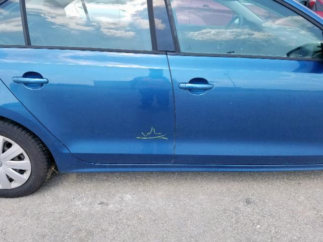 3VW2K7AJ6FM289696 - 2015 VOLKSWAGEN JETTA BASE 蓝色 照片 9