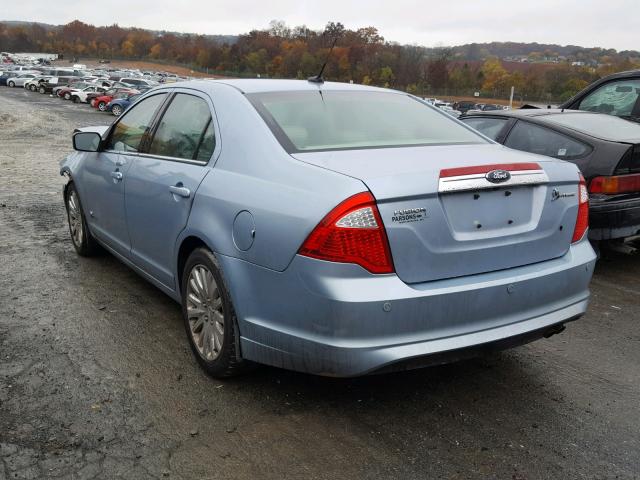 3FADP0L36AR284602 - 2010 FORD FUSION HYB BLUE photo 3