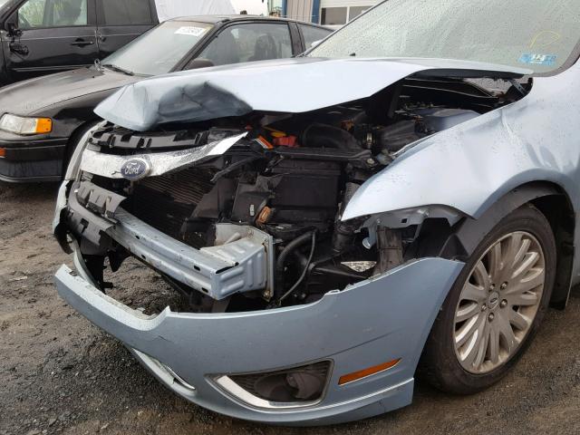 3FADP0L36AR284602 - 2010 FORD FUSION HYB BLUE photo 9