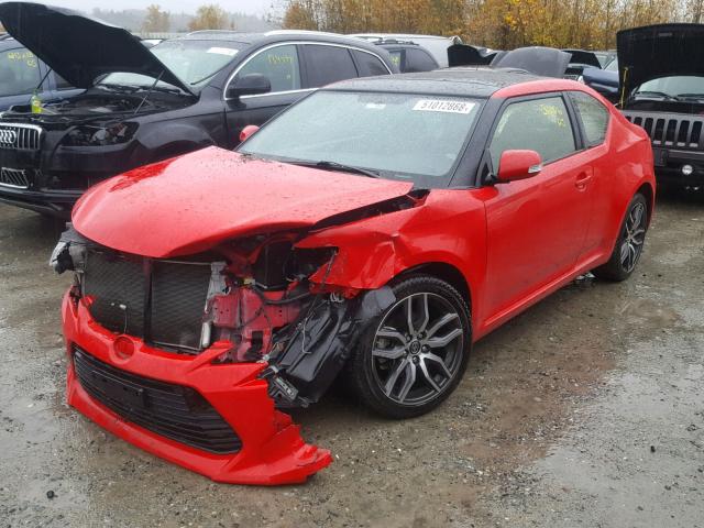 JTKJF5C79FJ009428 - 2015 TOYOTA SCION TC Qırmızı foto 2