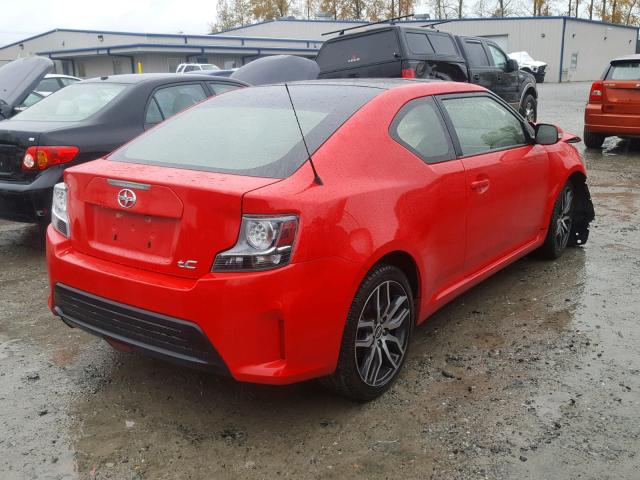 JTKJF5C79FJ009428 - 2015 TOYOTA SCION TC Qırmızı foto 4