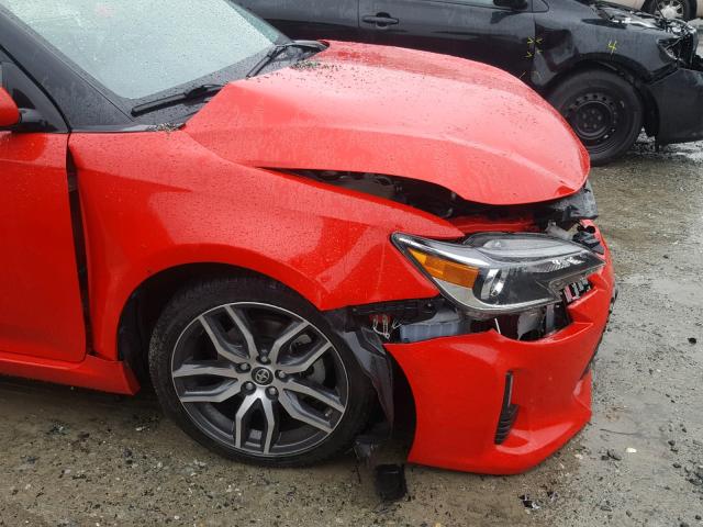 JTKJF5C79FJ009428 - 2015 TOYOTA SCION TC Qırmızı foto 9