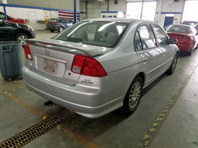 1HGES25785L008372 - 2005 HONDA CIVIC EX GRAY photo 4