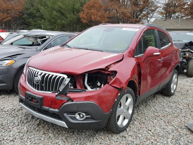 KL4CJFSB5FB030257 - 2015 BUICK ENCORE CON MAROON photo 2