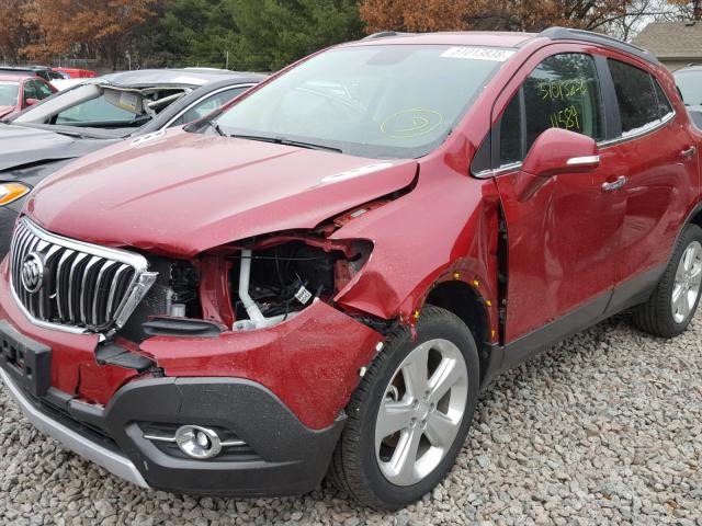 KL4CJFSB5FB030257 - 2015 BUICK ENCORE CON MAROON photo 9