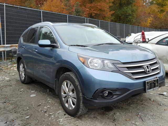 5J6RM4H78DL045545 - 2013 HONDA CR-V EXL TEAL photo 1