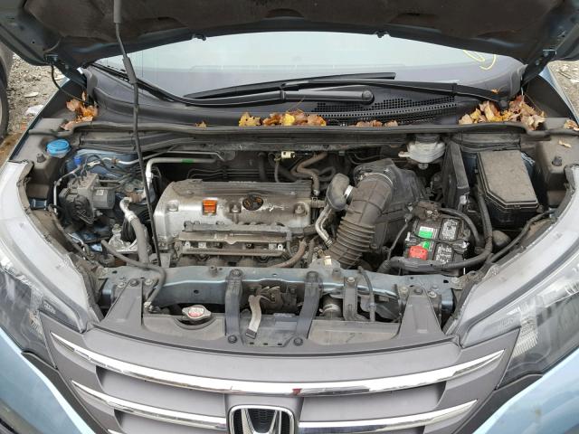 5J6RM4H78DL045545 - 2013 HONDA CR-V EXL TEAL photo 7