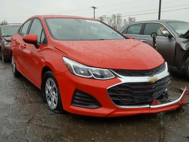 1G1BJ5SM6K7102988 - 2019 CHEVROLET CRUZE RED photo 1