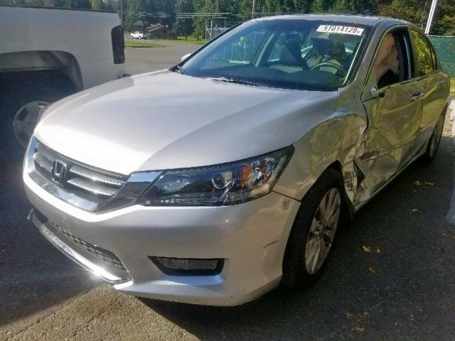 1HGCR2F88EA017983 - 2014 HONDA ACCORD EXL SILVER photo 2