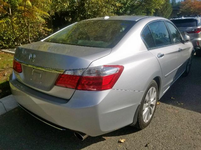 1HGCR2F88EA017983 - 2014 HONDA ACCORD EXL SILVER photo 4