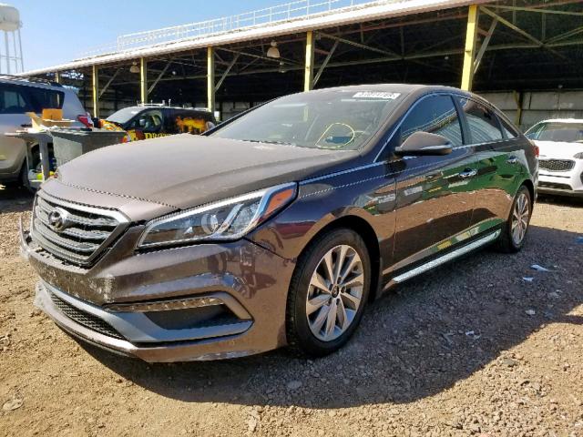 5NPE34AF9GH382534 - 2016 HYUNDAI SONATA SPO CHARCOAL photo 2