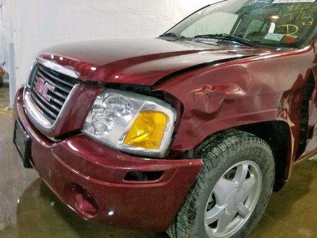 1GKDT13S122204491 - 2002 GMC ENVOY RED photo 9