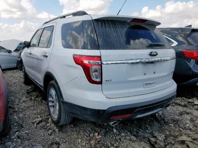 1FM5K7D80EGB17631 - 2014 FORD EXPLORER X WHITE photo 3