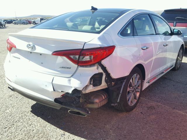 5NPE34AF3GH314245 - 2016 HYUNDAI SONATA SPO WHITE photo 4