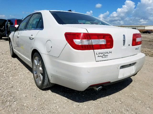 3LNHM26T89R613917 - 2009 LINCOLN MKZ WHITE photo 3