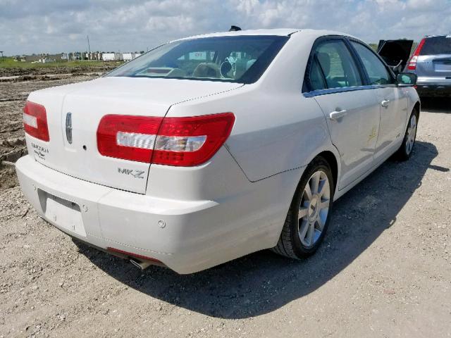 3LNHM26T89R613917 - 2009 LINCOLN MKZ WHITE photo 4