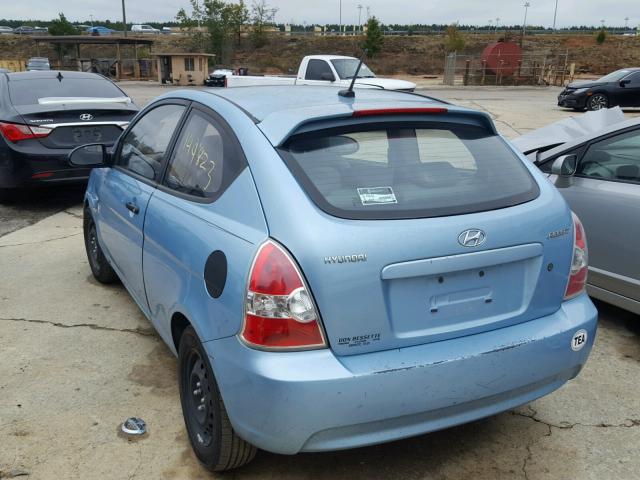 KMHCM36C48U082738 - 2008 HYUNDAI ACCENT GS BLUE photo 3