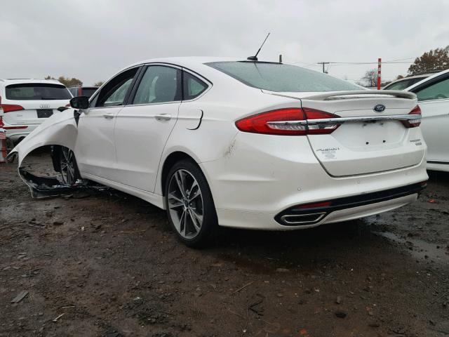 3FA6P0K99HR303801 - 2017 FORD FUSION TIT WHITE photo 3