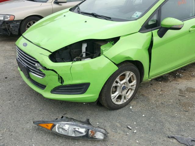 3FADP4BJ9EM202081 - 2014 FORD FIESTA SE GREEN photo 9