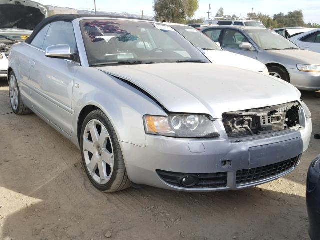 WUARL48HX4K900157 - 2004 AUDI S4 QUATTRO SILVER photo 1