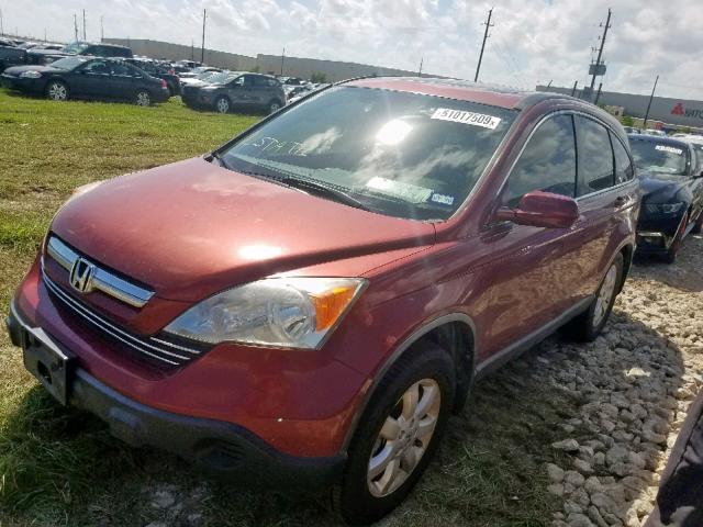 JHLRE38718C052875 - 2008 HONDA CR-V EXL RED photo 2