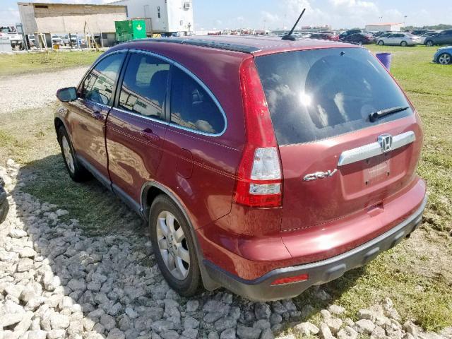 JHLRE38718C052875 - 2008 HONDA CR-V EXL RED photo 3