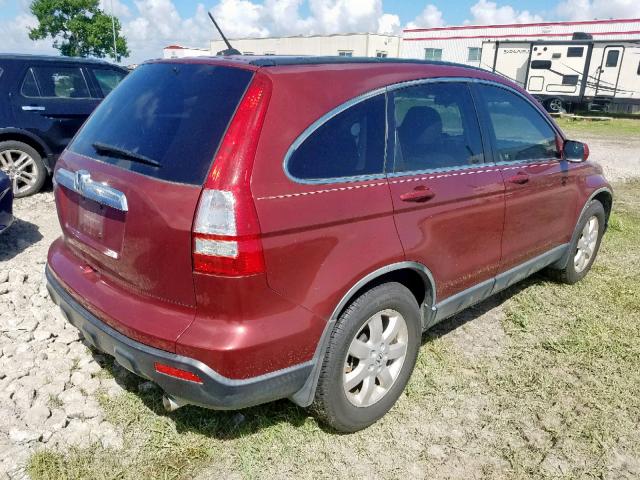 JHLRE38718C052875 - 2008 HONDA CR-V EXL RED photo 4