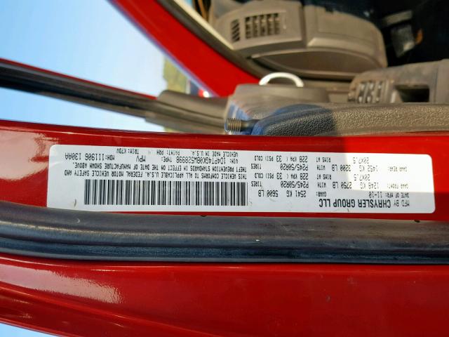 1D4PT4GK0BW528998 - 2011 DODGE NITRO HEAT RED photo 10