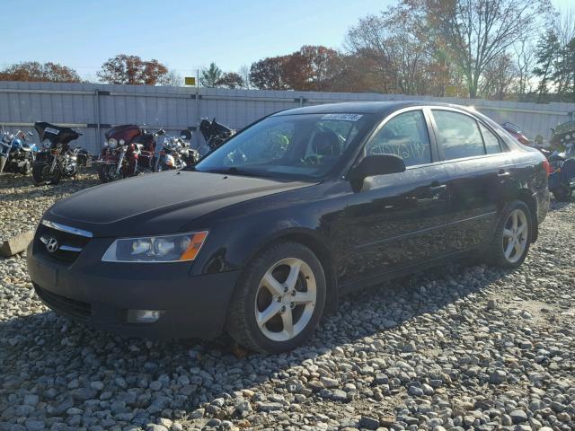 5NPET46F57H230713 - 2007 HYUNDAI SONATA GL BLACK photo 2