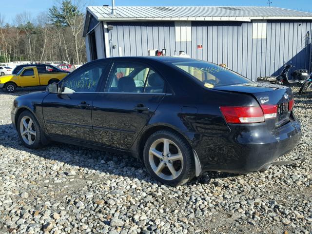 5NPET46F57H230713 - 2007 HYUNDAI SONATA GL BLACK photo 3