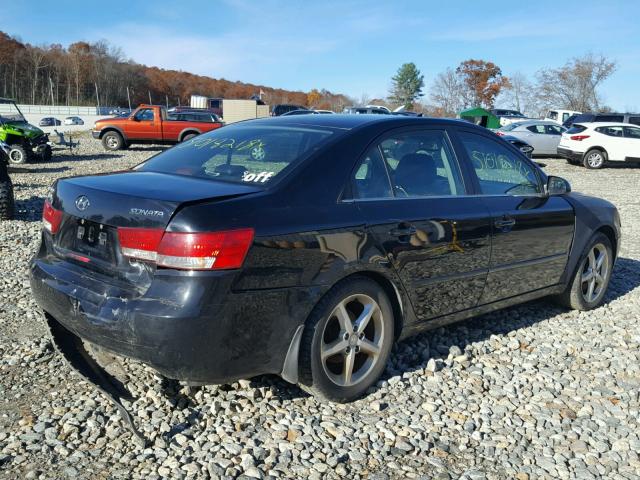 5NPET46F57H230713 - 2007 HYUNDAI SONATA GL BLACK photo 4