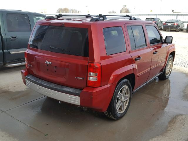 1J8FF48W17D274196 - 2007 JEEP PATRIOT LI RED photo 4