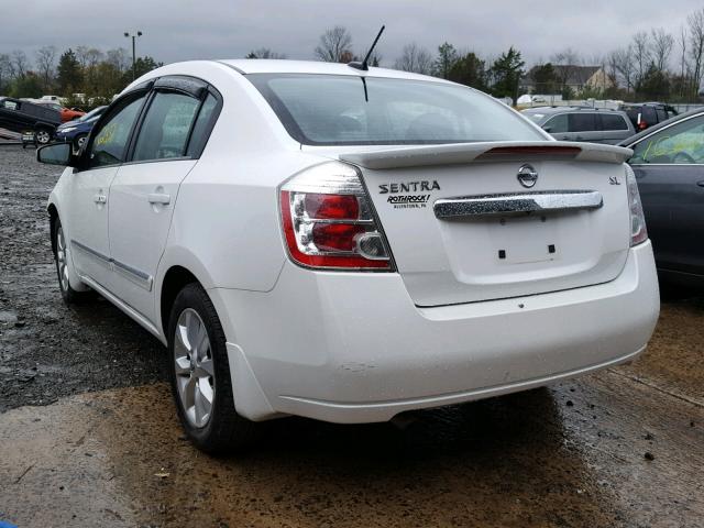 3N1AB6AP7CL781915 - 2012 NISSAN SENTRA 2.0 WHITE photo 3