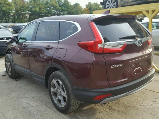 2HKRW2H80JH640354 - 2018 HONDA CR-V EXL BURGUNDY photo 3