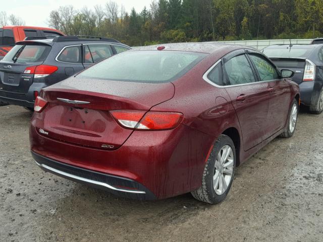 1C3CCCAB9FN568544 - 2015 CHRYSLER 200 LIMITE RED photo 4