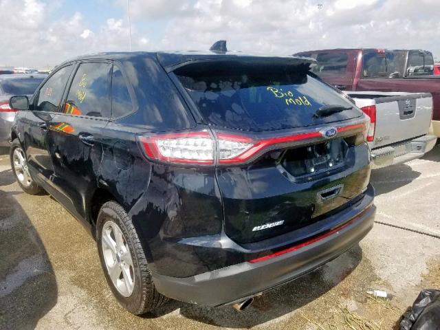 2FMPK3G97JBC26692 - 2018 FORD EDGE SE BLACK photo 3