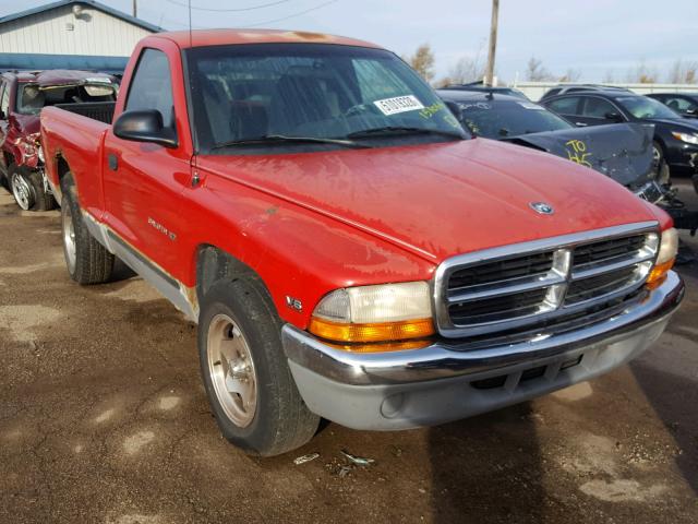 1B7FL26X8VS168028 - 1997 DODGE DAKOTA RED photo 1