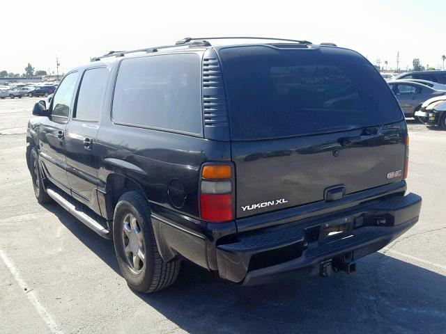 1GKFK66U75J136701 - 2005 GMC YUKON XL D BLACK photo 3