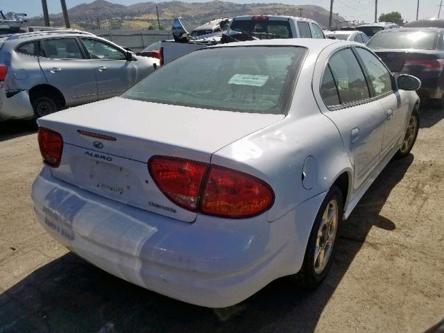 1G3NF52E81C177387 - 2001 OLDSMOBILE ALERO GLS WHITE photo 4