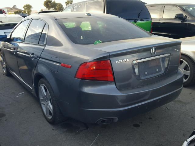 19UUA66215A046174 - 2005 ACURA TL GRAY photo 3