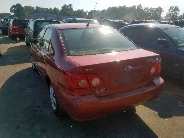 1NXBR32E25Z517840 - 2005 TOYOTA COROLLA CE RED photo 3