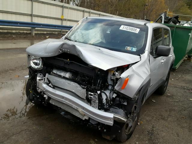 ZACCJBAB9JPH05221 - 2018 JEEP RENEGADE S SILVER photo 2
