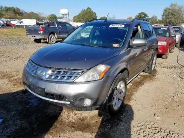 JN8AZ08W26W532511 - 2006 NISSAN MURANO SL GRAY photo 2