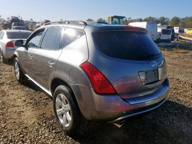 JN8AZ08W26W532511 - 2006 NISSAN MURANO SL GRAY photo 3