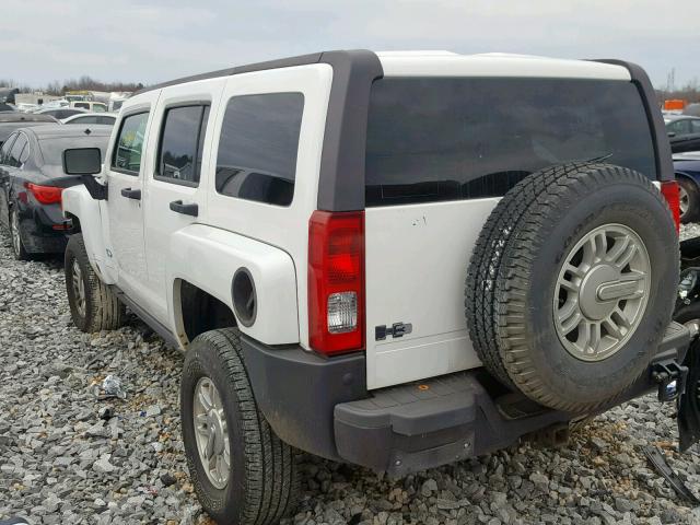 5GTEN13E688107886 - 2008 HUMMER H3 WHITE photo 3