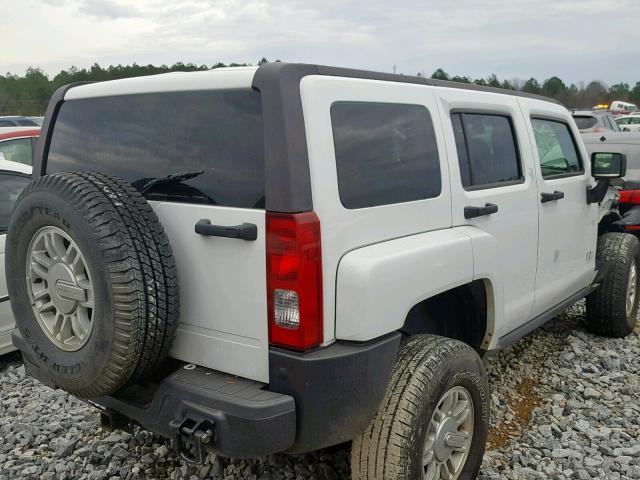 5GTEN13E688107886 - 2008 HUMMER H3 WHITE photo 4