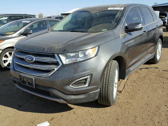 2FMPK4J90HBB37183 - 2017 FORD EDGE SEL GRAY photo 2