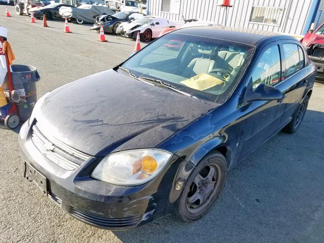 1G1AL58FX87139811 - 2008 CHEVROLET COBALT LT BLACK photo 2