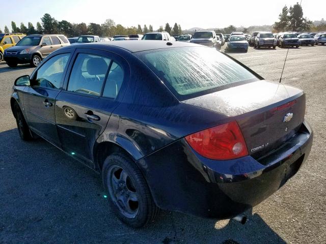 1G1AL58FX87139811 - 2008 CHEVROLET COBALT LT BLACK photo 3