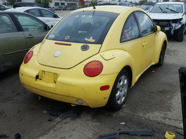 3VWCK21C63M414264 - 2003 VOLKSWAGEN NEW BEETLE YELLOW photo 4